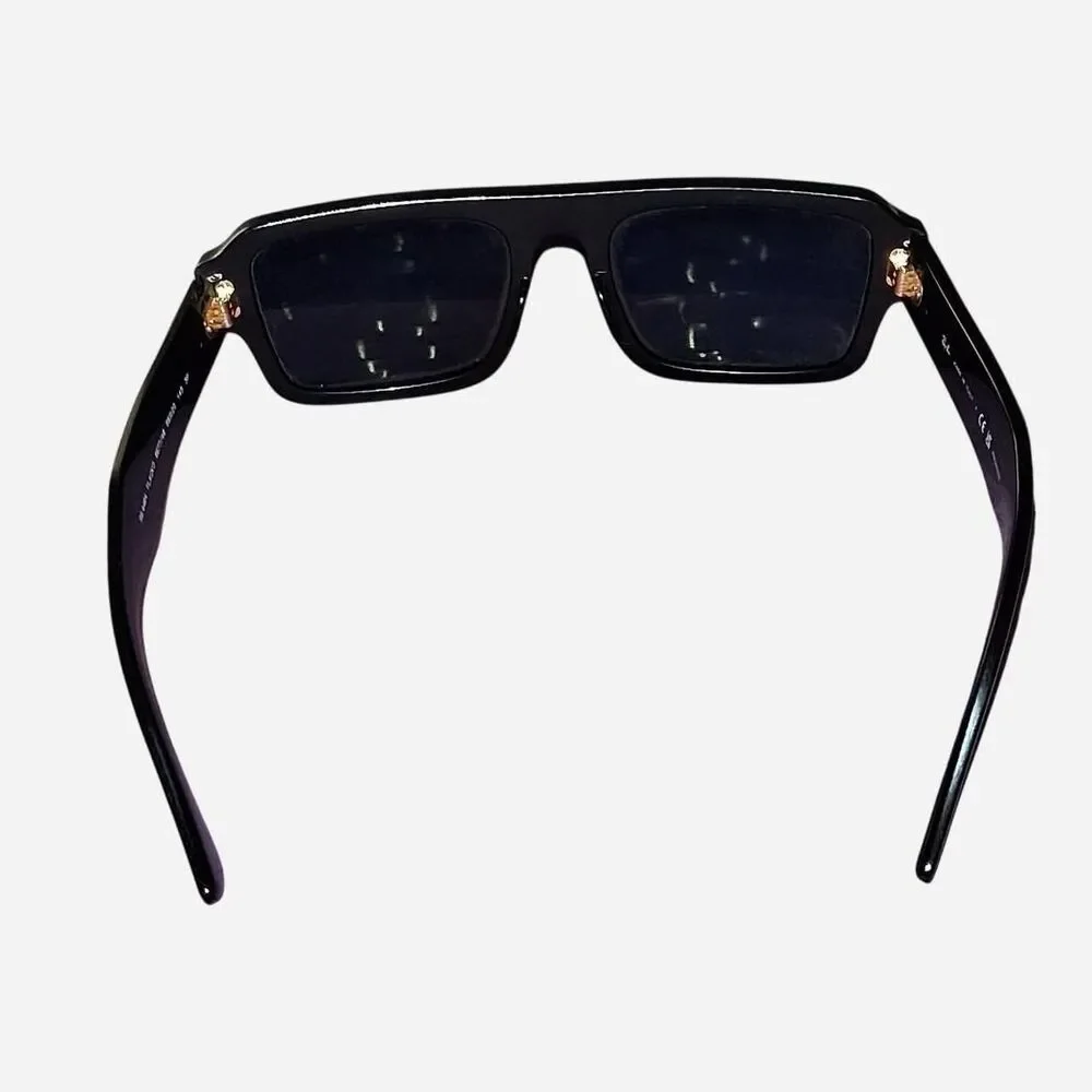 Ray-ban Men's Black and Gold Sunglasses